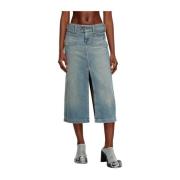 Vintage Denim A-Line Rok Diesel , Blue , Dames