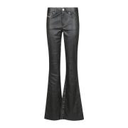 Stijlvolle Denim Broek voor Vrouwen Diesel , Black , Dames