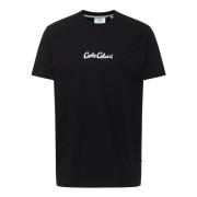 Black Friday T-shirt met Logo Gebreid Patroon Carlo Colucci , Black , ...