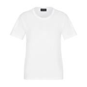 Witte Katoenen Rhinestone Crew Neck T-shirt Emporio Armani , White , D...