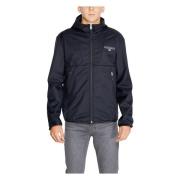 Zwarte Zip-Up Jas Herfst/Winter Stijl Napapijri , Black , Heren