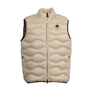 Gewatteerd Heren Vest voor de Winter Blauer , Beige , Heren