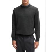 Eltoro Jacquard Sweater Zwart Hugo Boss , Black , Heren