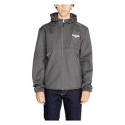 Grijze Zip-Up Hoodie voor Mannen Napapijri , Gray , Heren