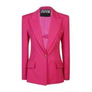 Fuchsia buitenkleding jas Aw24 Versace Jeans Couture , Pink , Dames