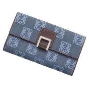 Pre-owned Denim wallets Loewe Pre-owned , Blue , Dames