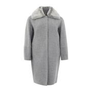 Enkelrijige wollen jas Herno , Gray , Dames