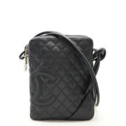 Pre-owned Leather chanel-bags Chanel Vintage , Black , Dames