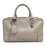 Pre-owned Leather handbags Loewe Pre-owned , Gray , Dames