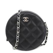 Pre-owned Leather chanel-bags Chanel Vintage , Black , Dames