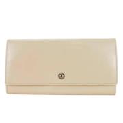 Pre-owned Leather wallets Loewe Pre-owned , Beige , Dames