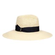 Sophie Panama Semicrochet Hat Borsalino , White , Dames