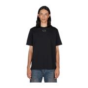 Logo Plaque Katoenen T-Shirt Diesel , Black , Heren