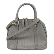 Pre-owned Leather gucci-bags Gucci Vintage , Gray , Dames