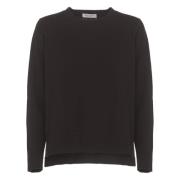 Zwarte Cashmere Crewneck Trui Vrouw Kangra , Black , Dames