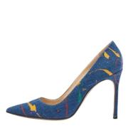 Pre-owned Denim heels Manolo Blahnik Pre-owned , Blue , Dames