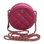 Pre-owned Leather chanel-bags Chanel Vintage , Pink , Dames