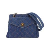 Pre-owned Denim chanel-bags Chanel Vintage , Blue , Dames