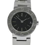 Pre-owned Stainless Steel watches Bvlgari Vintage , Black , Dames