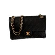 Pre-owned Leather chanel-bags Chanel Vintage , Black , Dames