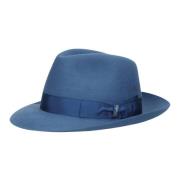 Geborsteld Vilt Kleine Rand Hoed Borsalino , Blue , Heren