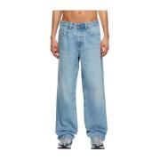 Wijde Pas Rechte Pijp Denim Jeans Diesel , Blue , Heren