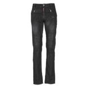 Zwarte Katoenen Jeans met Gescheurde Details Dsquared2 , Black , Heren