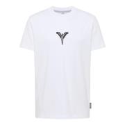 Barcode Print Statement T-Shirt Carlo Colucci , White , Heren