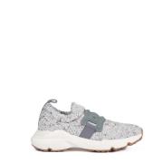 Grijze Slip-On Sneaker met Suède Ketting Tod's , Gray , Dames