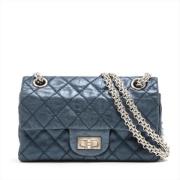 Pre-owned Leather chanel-bags Chanel Vintage , Blue , Dames