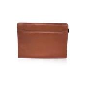 Pre-owned Leather clutches Yves Saint Laurent Vintage , Brown , Dames