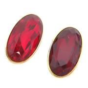 Pre-owned Metal earrings Yves Saint Laurent Vintage , Red , Dames