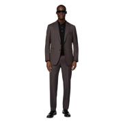 Herringbone Suit in zuivere Super 131 wol Boggi Milano , Gray , Heren