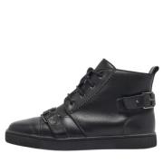 Pre-owned Leather sneakers Christian Louboutin Pre-owned , Black , Dam...