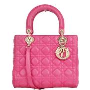 Pre-owned Leather dior-bags Dior Vintage , Pink , Dames