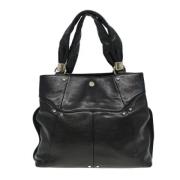 Pre-owned Leather handbags Yves Saint Laurent Vintage , Black , Dames