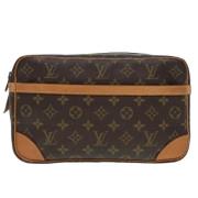 Pre-owned Canvas clutches Louis Vuitton Vintage , Brown , Dames