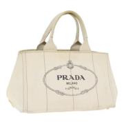 Pre-owned Canvas totes Prada Vintage , Beige , Dames