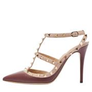 Pre-owned Leather heels Valentino Vintage , Purple , Dames