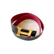 Pre-owned Leather belts Hermès Vintage , Black , Dames