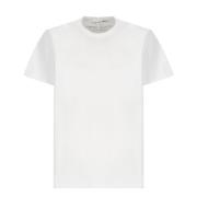 Wit Katoenen T-shirt met Logo Comme des Garçons , White , Heren