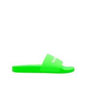 Iconische Logo Sliders voor Zomerstijl Balenciaga , Green , Dames