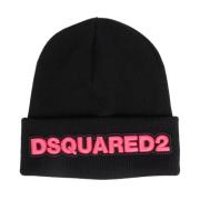 Gebreide Hoed - Stijlvol en Warm Dsquared2 , Black , Dames