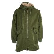 Groene Hooded Parka Jas C.p. Company , Green , Heren