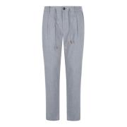 Lichtgrijze Wollen Broek Eleventy , Gray , Heren