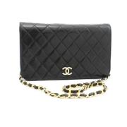 Pre-owned Leather chanel-bags Chanel Vintage , Black , Dames