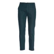 Slim Fit Olie Kleur Chino Broek Department Five , Green , Heren