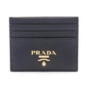 Pre-owned Leather wallets Prada Vintage , Black , Dames