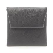 Pre-owned Leather wallets Hermès Vintage , Black , Dames