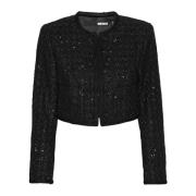 Stijlvolle Boucle Crop Jacket Rotate Birger Christensen , Black , Dame...